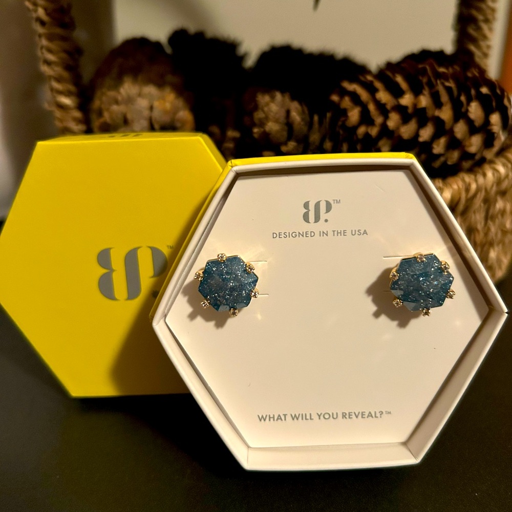 Bomb Party Blue Sparkle Earrings